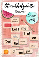 Vorschau - Spiele - Streichholzschachtelwörter "Sommer" - Deckblatt