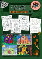 Vorschau - Mal- und Bastelvorlagen - Kunstprojekt für den Herbst; Kürbishäuser; Kunst Grundschule Herbst - Deckblatt