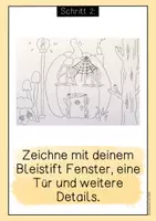 Vorschau - Mal- und Bastelvorlagen - Kunstprojekt für den Herbst; Kürbishäuser; Kunst Grundschule Herbst - Seite 2