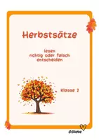 Vorschau - Arbeitsblätter - Herbstsätze lesen: richtig oder falsch entscheiden - Deckblatt