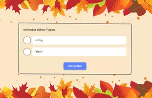 Vorschau - Arbeitsblätter - Herbstsätze lesen: richtig oder falsch entscheiden - Seite 1