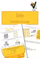 Vorschau - Arbeitsblätter - Dichte - Arbeitsblätter mit Lösungen - Deckblatt