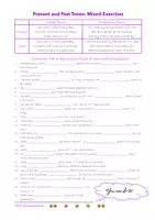 Vorschau - Arbeitsblätter - Worksheet Present vs Past Tenses (Simple and Continuous) - Seite 1