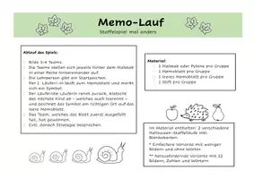 Vorschau - Stationenlernen - Herbst Memolauf - Staffellauf mal anders (2-fach differenziert) - Deckblatt