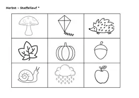 Vorschau - Stationenlernen - Herbst Memolauf - Staffellauf mal anders (2-fach differenziert) - Seite 1