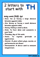 Vista previa - Juegos / Gamificación - 2 Letters to Start With - TH - ESL game - página 1
