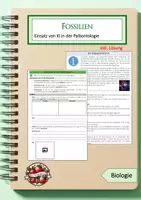 Vorschau - Arbeitsblätter - Einsatz von KI in der Paläontologie (Fossilien) - Deckblatt