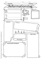 Vorschau - Arbeitsblätter - Reformationstag: Arbeitsblatt und Textblatt im Sketchnotes-Stil - Seite 2