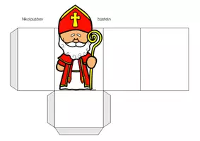 Vorschau - Mal- und Bastelvorlagen - Nikolaus-Box basteln - Seite 1