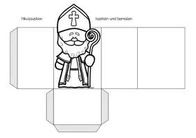 Vorschau - Mal- und Bastelvorlagen - Nikolaus-Box basteln - Seite 2