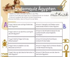 Vorschau - Spiele - Tandemquiz Ägypten - 5. Klasse - kooperatives Üben - Seite 1