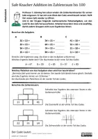 Vorschau - Arbeitsblätter - Safe Knacker Addition im Zahlenraum bis 100 - Seite 2