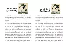 Vorschau - Unterrichtsreihen - Baron Münchhausen Lapbook - Lügengeschichten - Anleitung - Seite 2