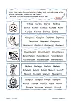 Vorschau - Arbeitsblätter - Halloween - Leseaufgaben für leseschwache Kinder - Seite 3