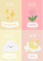 Vista previa - Refuerzo / NEE / Materiales de apoyo - Tarjetas de Afirmaciones para niños - página 2