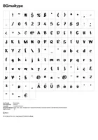 Vorschau - selbst erstellte Schriftarten - Schriftart BGmaltype zur kommerziellen Nutzung - Seite 1