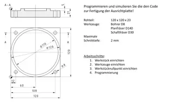 Vorschau - Unterrichtsreihen - Kreisinterpolation und Kreistaschenzyklus - Aufgabe zum CNC-Fräsen - Seite 1