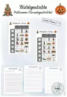 Vorschau - Arbeitsblätter - Kreatives Schreiben: Gruselgeschichte - Halloween (Kl. 2-4) - Deckblatt