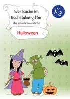 Vorschau - Arbeitsblätter - Wortsuche im Buchstabengitter Halloween Kl. 1./2. - Deckblatt