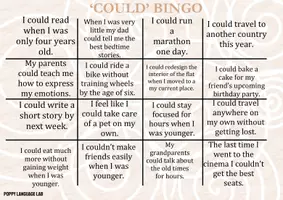Vorschau - Spiele - Modals Bingo (can, could, should) - Fun ESL Classroom Game - Seite 2