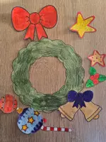 Vorschau - Mal- und Bastelvorlagen - Kunstidee Weihnachten Türkranz - Seite 2