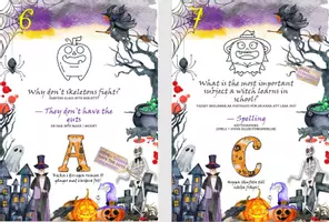 förhandsvisning - Skattjakt / Bokstavsjakt med Halloweenskämt ENGELSKA - sida 1