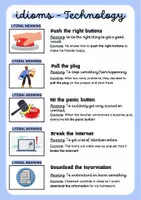 Vista previa - Hojas de trabajo - Idioms -Technology - página 1