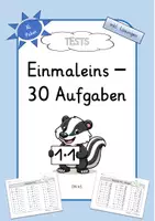Vorschau - Test - 26 Einmaleins Tests mit je 30 Aufgaben - Deckblatt