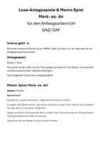 Vorschau - Spiele - Lese- Anlegespiele und Merk- es- dir für den Anfangsunterricht - Seite 1