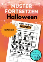 Vorschau - Arbeitsblätter - Halloween /Muster fortsetzen und selbst malen - Deckblatt