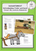 Vorschau - Arbeitsblätter - Sachunterricht: Getreideanbau früher und heute - Deckblatt
