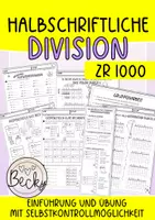 Vorschau - Arbeitsblätter - Halbschriftliche Division ZR 1000 - Deckblatt