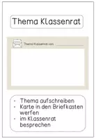 Vorschau - Anderer Materialtyp - Klassenrat Karte - Deckblatt