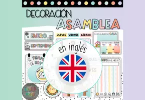 Vista previa - Decoración del aula - ⭐ DECORACIÓN ASAMBLEA ⭐ en inglés - Portada