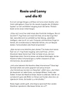 Vorschau - Text - Rosie und Lenny - Lesegeschichten - Künstliche Intelligenz - Seite 1