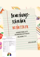 Vorschau - Arbeitsblätter - Bewerbungsschreiben verbessern, Schreibauftrag, Best practice - Deckblatt
