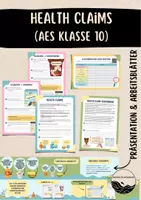 Vorschau - Arbeitsblätter - Health Claims - Werbeversprechen (AES Klasse 10) - Deckblatt