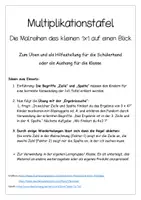 Vorschau - Arbeitsblätter - Multiplikationstafel kleines 1x1 #homeschooling - Seite 1