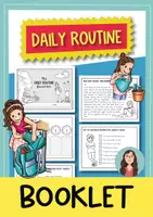 anteprima - Esercizi - Daily routine & telling the time booklet / quadernino (inglese) - Pagina di copertina