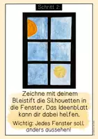 Vorschau - Mal- und Bastelvorlagen - Kunstidee für Halloween; Gruselfenster; Kunstprojekt Herbst - Seite 2