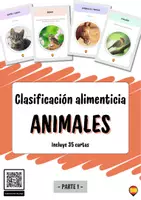 Vista previa - Juegos / Gamificación - Cartas sobre Animales y sus tipos de alimentación (parte 1) - Portada