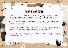 Vista previa - Tarjetas / Manipulativos - Hunting for ghostly letters - página 1