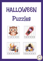 Vista previa - Tarjetas / Manipulativos - Halloween puzzles (english) - Portada