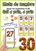 Vorschau - Spiele - Französisch: Wer hat der hat Zahlwörter Herbst Qui a pris, a pris - Deckblatt