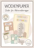 Vorschau - Mal- und Bastelvorlagen - Wochenplaner Seiten für Dokumentenmappe - Deckblatt
