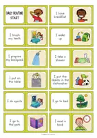 anteprima - Esercizi - Daily routine domino (inglese) - Pagina 2