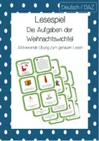 Vorschau - Spiele - Lesespiel - Die Aufgaben der Weihnachtswichtel - Deckblatt