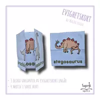förhandsvisning - Evighetskort dinosaurier - försättsblad