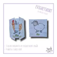 förhandsvisning - Evighetskort djur på bondgården - försättsblad