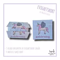 förhandsvisning - Evighetskort enhörning - försättsblad